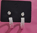 925 Sterling Silver  Textured Hoop Earnings